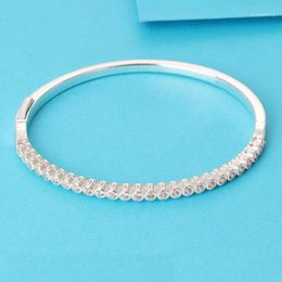 Alta calidad Real 925 SilverTimeless Elegance Bangle Fit Original Charms Beads Pulseira Encantos.100% joyería fina