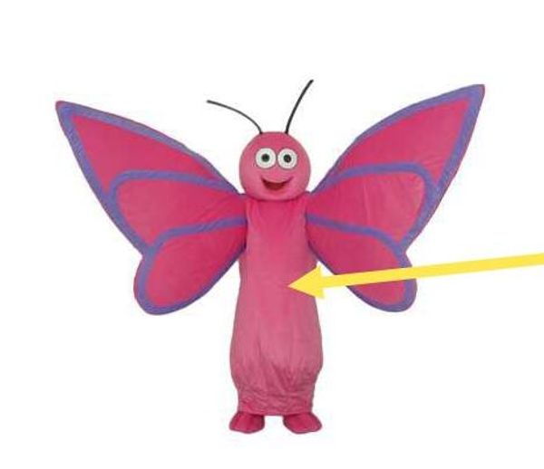 Costume de mascotte de papillon de haute qualité, images réelles, taille adulte, livraison directe en usine, gratuite