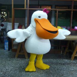 Imágenes reales de alta calidad Deluxe Pelican Mascot Costume Mascot Cartoon Character Costume Adult Size 211P