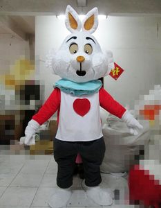 Haute qualité Real Pictures Deluxe costume de mascotte de lapin Costume de personnage de dessin animé Taille adulte livraison gratuite