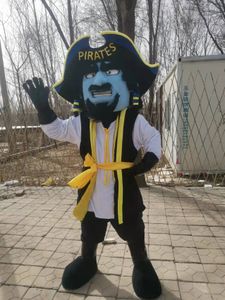Hoge kwaliteit echte foto's Pirate Captain Mascot Costume for Party Cartoon Character Supporting Merk