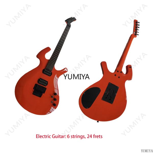 Guitare électrique rouge de haute qualité, 6 cordes, 24 frettes (pour les mélomanes et les débutants), guitare de Performance sur scène professionnelle