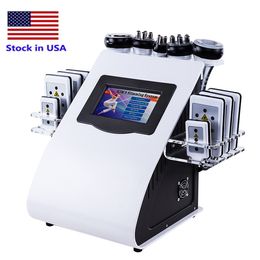 Hoge kwaliteit vermindering gewicht 40k afslanken 6 in 1 ultrasone behandeling vacuüm radiofrequentie laser machine voor schoonheid apparatuurpa Amerikaanse voorraad