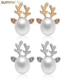 Boucles d'oreilles de Noël de perle de haute qualité pour les enfants enrôles de la stratone charmons beaux boucles d'oreilles bijoux de Noël Gift1182865