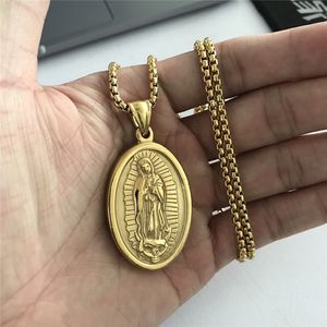 Hoge kwaliteit religieuze roestvrij staal De Maagd Maria Madonna Ketting Moeder van Christus Katholieke Heilige Guadalupe Hanger Sieraden