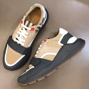 Hoogwaardige retro casual schoenen Lederen hardloopschoenen klassieke geruite bessen gestreepte schoenen mode heren en dames sportschoenen gestreepte sportschoenen met dozen.