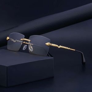 Lunettes de soleil rétro carrées pour hommes, coupe diamant, sans bords, en métal, unisexe, luxe, UV 400 nuances, claires, vente en gros, haute qualité