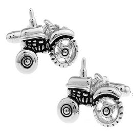 Boutons de manchette tracteur rétro de haute qualité pour hommes, boutons de manchette en cuivre, lien de manchette de mariage, bijoux à la mode, cadeau de noël 292A