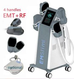 Haute qualité RF 4 poignées HIEMT EMSlim Machine corps façonnage stimulateur musculaire électrique bâtiment combustion des graisses EMS équipement de stimulation musculaire électromagnétique