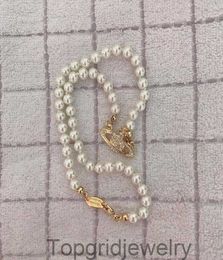 Collier pendentif satellite de haute qualité Femme Femmes Collier de chaîne de perle orbite bijoux pour la fête cadeau9392459
