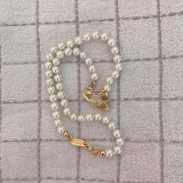 Collier pendentif satellite de haute qualité Femme Femme Collier de chaîne de perle orbite bijoux pour la fête cadeau A058889370