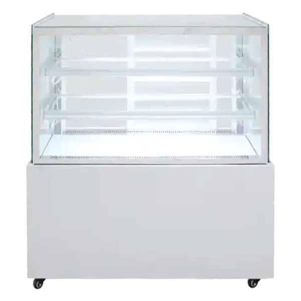 Gabinete para pasteles en ángulo recto de alta calidad, gran capacidad, humidificador incorporado, vitrina refrigerada, ventas directas de fábrica, descuento por grandes cantidades