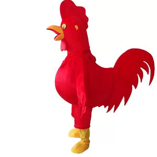 Costume de mascotte de coq de haute qualité Halloween Noël Robe de soirée fantaisie Costume de personnage de dessin animé Carnaval Unisexe Accessoires publicitaires Tenue pour adultes