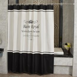 Hoge kwaliteit koninklijke douchegordijnen Europees dik polyester waterdicht badkamer douchegordijn Amerika stijl badgordijn met H244Y