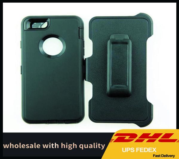 Caoutchouc de haute qualité 3In1 multicouche de travail lourd pour l'iPhone Case Defender Armor avec étui de logo pour iPhone avec ceinture CL9190086