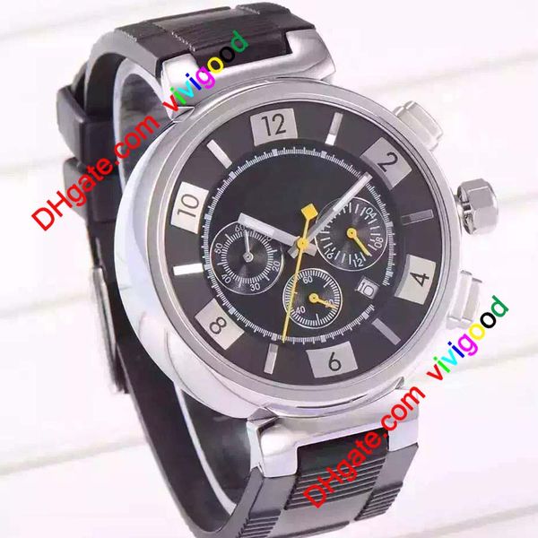 Montre à Quartz avec ceinture en caoutchouc de haute qualité pour hommes, mouvement à quartz, mode colorée, montre-bracelet de styliste