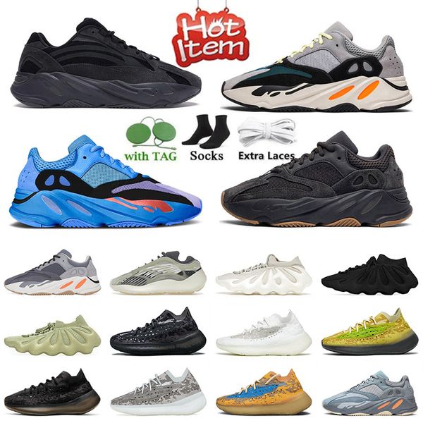 Chaussures de course de haute qualité 700 Femmes Mesh plate-forme plate Comforts White Sports Lace Up Mens V2 V3 Trainers Jogging Orange Black 380 Blue Sneakers Luxury Runner Dhgate