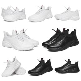 Chaussures de course de haute qualité pour hommes femmes triples plate-forme en cuir blanc noir