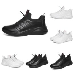 Chaussures de course de haute qualité pour hommes femmes triples plate-forme en cuir blanc noir