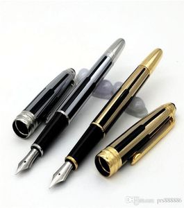 Bolígrafo de rayas negras y doradas de alta calidad, bolígrafo estilográfico de lujo, bolígrafos de lujo de regalo completo 5565343