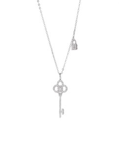 Hoogwaardige S925 Sterling Silver Key Pendant ketting dames mode eenvoudige sleutelbeen ketting ketting sieraden cadeau 6xl1041256Q9858214