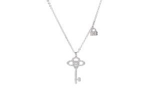 Hoogwaardige S925 Sterling Silver Key Pendant ketting dames mode eenvoudige sleutelbeen ketting ketting sieraden cadeau 6xl1041256Q9108286