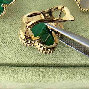 hoogwaardige S925 sterling zilveren dames Agaat diamanten oorbellen voor vrouwen met parelmoer ingelegd klaver oor stud oorbel sieraden cadeau