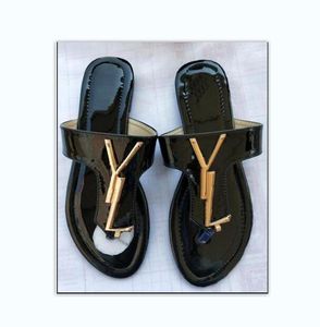 Sandalen van hoge kwaliteit Sandalen schoenen nieuwste merk Women Woody Mules Fflat Slipper Deisgner Lady Lettering Fabric Outdoor Lederen Soly Sandaal 6329