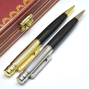 Haute qualité Santos série Ca stylo à bille en métal noir argent doré papeterie bureau école fournitures écriture stylos à bille lisses comme cadeau