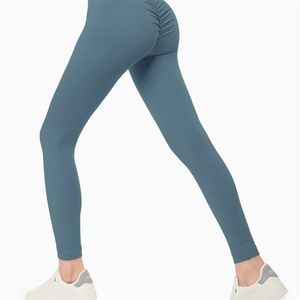 Alta calidad Scrunch Booty Fitness Leggings atléticos Mujeres Nylon suave Plain Wrokout Sport Training Tights Pantalones XS XL 2020 LJ200814