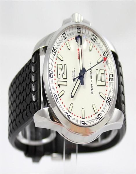 Venta de alta calidad Miglia White Dial Men039s Ratio automático de movimiento de acero inoxidable Reloj Sports Wrist Watch Strap248i2803670