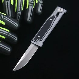 Theone balisong couteau pliant à oscillation libre lame D2 CNC manche en aluminium couteaux de poche radis BM42 EDC outils