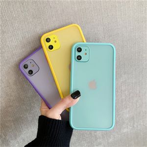 Coque de téléphone en silicone, étui antichoc de haute qualité, couleurs mates, Protection pour iPhone 11 12 Pro Max XR 6 6s 7 8 Plus