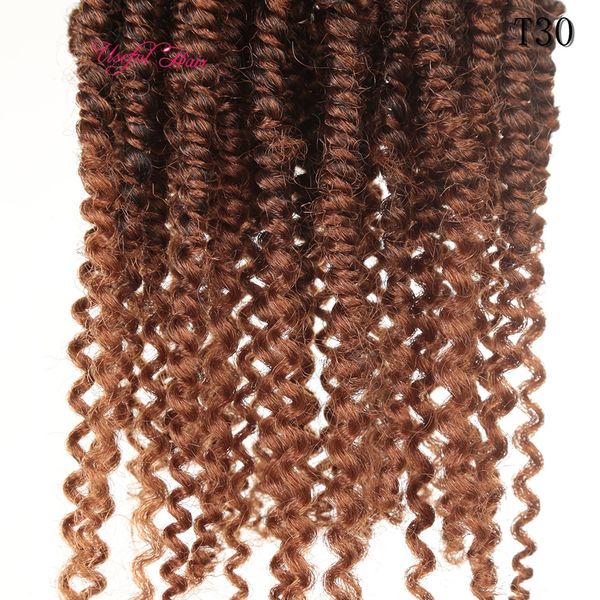 Extensiones de cabello de ganchillo con giro de bomba corto de alta calidad Cabello trenzado con giro de bomba 14 pulgadas cheveux sintético trenzas de ganchillo cabello negro marley