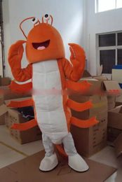 Costume de mascotte de crevettes de haute qualité Halloween Noël Fantaisie Robe de soirée Costume de personnage de dessin animé Carnaval Unisexe Publicité Props Adultes Outfit