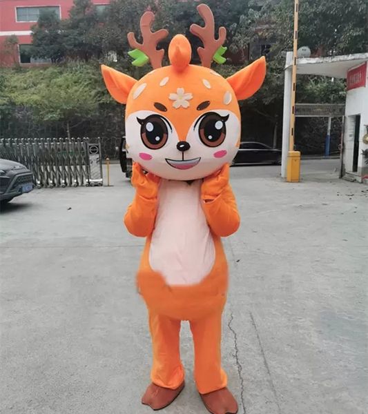 Haute qualité cerf Sika mascotte Costume Halloween noël dessin animé personnage tenues costume publicité dépliants vêtements carnaval unisexe adultes tenue