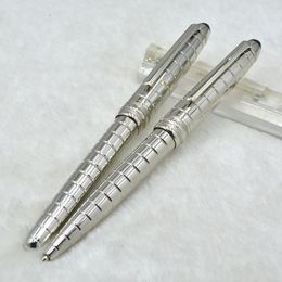 Haute qualité argent 163 stylo à bille roulante/stylo à bille école bureau papeterie entreprise écrire stylos à bille cadeau