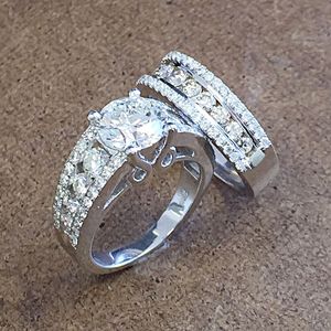 Hoogwaardige zilveren kleur vrouwen trouwringen briljant kristal kubieke zirkonia bling verlovingsfeest ring sieraden
