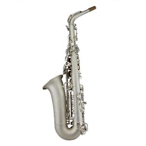 Saxophone alto à surface sablée argentée de haute qualité