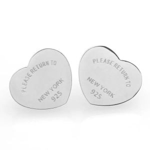 Brincos de design de prata de alta qualidade Sweet Hheart para mulheres Letras de marca de luxo Fofas OL Brincos de noivado Brinco de joias