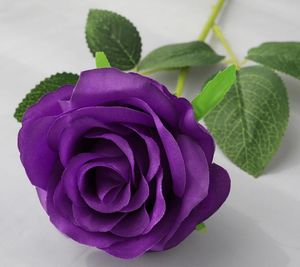 Fleurs artificielles à tige unique de haute qualité, prix de gros, fleurs artificielles pour décorations de mariage, roses artificielles
