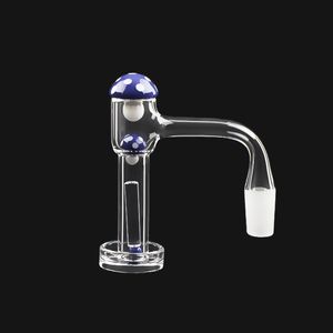 Fumée complète soudure bord biseauté Terp Slurper Quartz Banger ongles avec capuchon de champignon et pilule transparente pour bongs d'eau en verre