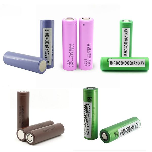 Accessoires pour appareils à fumer de haute qualité HG2 INR18650 25R 30Q VTC5 VTC6 18650 Batterie 2500mAh 2600mAh 3000mAh Batteries au lithium rechargeables marron vert