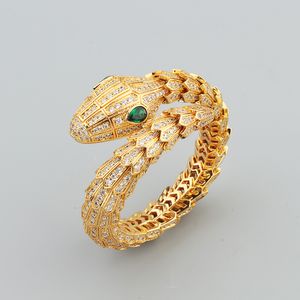 Snake de haute qualité 18 carats en or luxueux charme de mode bracelet large bracelets en argent pour femmes fille et maman fille unisexe fiançailles dame designer juiverie