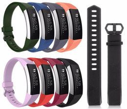 Bande réglable sécurisée en silicone souple de haute qualité pour Fitbit Alta HR Band Bracelet Bracelet Bracelet Montre Accessoires de remplacement6896089