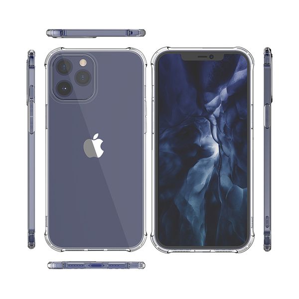 Fundas de teléfono transparentes de TPU suave de alta calidad Fundas protectoras a prueba de golpes para iPhone 13 11 12 pro max 7 8 X XS note10 S10