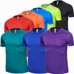 Haute qualité spandex hommes femmes enfants course t-shirt séchage rapide Fitness chemise entraînement exercice vêtements Gym sport chemises hauts