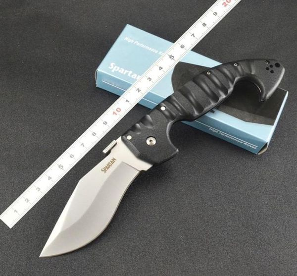Couteau spartiate de haute qualité Deep Cold Finish acier haute dureté haute lame pliante tactique pliage de camping extérieur survie EDC Knife8085098