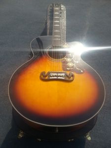 2022 nouvelle guitare acoustique acoustique 43 pouces + fishaman + 301, couleur soleil. Table en épicéa, dos côté érable. Touche marquetée en palissandre.