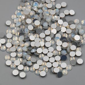 New SS3-SS30 White Opal Color 1440PCS 3D Nail Art Flat Back Non Hot Fix Rhinestones Non Hotfix Glass Crystals Stone